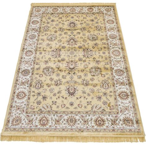 Tappeto tipo persiano per soggiorno color oro Rubine