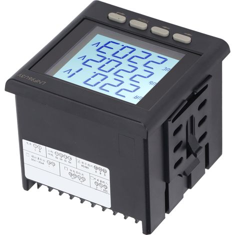 Voltmètre-ampèremètre numérique triphasé programmable intelligent, précis, 80-270 V CA/CC (1/5)