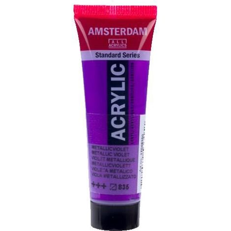 Peinture acrylique en tube - Violet métallique - 835 - Amsterdam - 20ml (1/2)