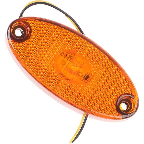 Feu de Position Latéral LED 12V Ambre pour Remorque, Camion, Camping-Car, Utilitaire,Feu de Gabarit à LED avec Bornes à Fourche, Visibilité Nuit, Étanche, Résistant, Facile à Installer (1/5)