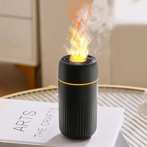 Diffuseur d'arômes ultrasonique 100 ml (noir), humidificateur d'air pour voiture, éclairage LED 7 couleurs (1/5)