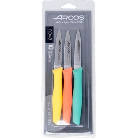 Set de Cuchillos Mondadores Nova - Arcos 859800 Juego Cuchillos Cocina, Varios Colores, Stainless Steel, Multicolor.