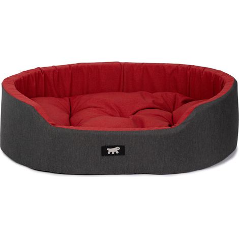Ferplast DANDY COLOURS Ferplast Cuccia Cane e Gatto da Interno, in Cotone con Cuscino Removibile DANDY. Variante 80 - Misure: 80 x 55 x h 20 cm - Rosso