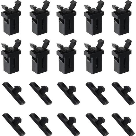 10 paires Serrure de Loquet de Poubelle à Couvercle Tactile en Plastique Rechange Compatible 20.112.5mm (1/5)