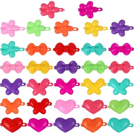 Pinces à cheveux nœud papillon, 100 pièces, styles assortis (1/5)