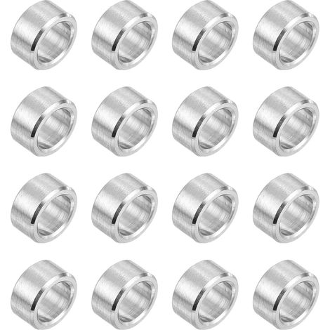 16pcs Entretoise Acier Inoxydable 304, Entretoise Métallique à Vis Ronde 3/8"OD x 9/32"ID x 3/16"Longueur (10x7x5mm), Rondelle Non Filetée Support pour M7 Vis Boulons Écrous Tige (1/5)