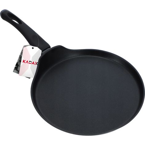 Sartén para crepes, fabricada en aluminio con revestimiento antiadherente, 26 cm de diámetro, apta para inducción, ligera y con distribución uniforme del calor. (1/5)