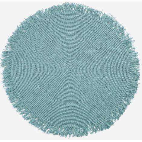 ALFOMBRA REDONDA YUTE MAT AZUL Ø116CM