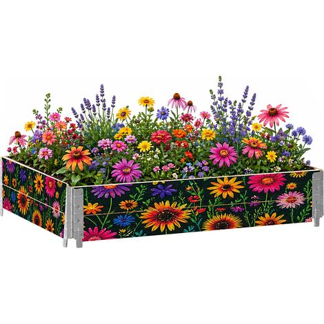 Aga Letto rialzato 120x80x40 cm Fiori