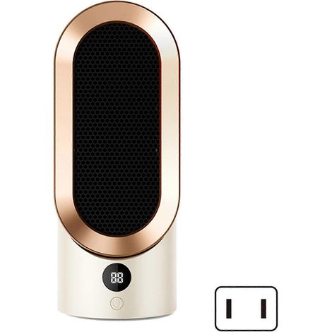 Mini radiateurs électriques de bureau portables avec CTP (coefficient de température positif) pour une chauffe rapide et des économies d'énergie, pour la chambre à coucher. (1/5)