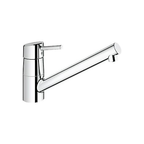 Grohe – Mitigeur d’évier chrome – Bec bas pivotant 140° – Cartouche céramique SilkMove 35 mm – Installation rapide – 32659001