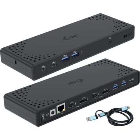 i-tec CADUA4KDOCKPDL2 estación de acoplamiento USB-C/Thunderbolt doble 4K negra