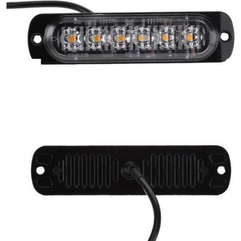 Yellow 4PCS -Barre d&39éclairage Led Orange 12V 24V, ambre, pour voiture de récupération, feux stroboscopiques d&39urgence (1/4)