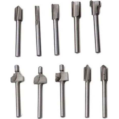 HSS Fraises à Défoncer, 20Pcs 3mm 1/8\" fraises acier rapide fraises à Bois Kit d'Accessoires Fraises à Défoncer pour Outil Multifo (1/5)