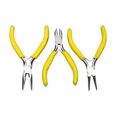 TrAdE Shop Traesio - Kit 3 Mini Pinze Per Elettronica Pinza Becco Universale Tronchese - (1/2)