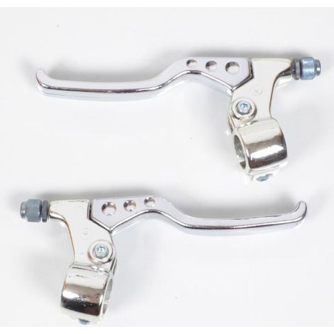 Paar Cocotte mit Bremshebel 142mm verchromt für Roller Moped neu (1/2)
