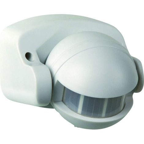 Détecteur IR extérieur 180° - GAO - Portée 12 m - Temps 10 s à 4 min - IP44 - Blanc (1/2)