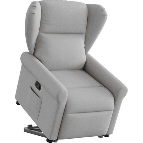 Fauteuil inclinable en tissu gris nuage (1/5)