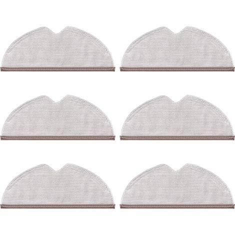 Lot de 6 chiffons de nettoyage compatibles avec les aspirateurs Xiaomi Roborock S5 S50 S51 S55 S6 S6 MAXV S5 MAX Q7 Q7+/Q7 MAX+ E4/E5 S6 Pure
