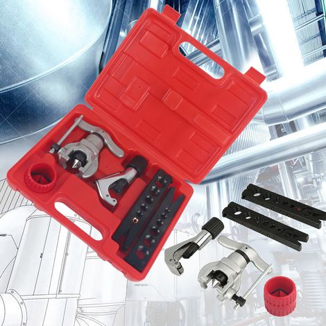 Kit d'outils pour évasement de tubes excentriques en cuivre et aluminium - Assortiment d'outils pour la réparation d'évasements. (1/5)