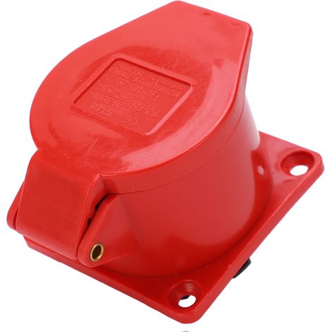 Prise industrielle encastrée antidéflagrante IP67 16A 5 pôles 400V pour environnements exigeants (1/5)