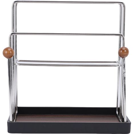 Organisateur de comptoir de cuisine en acier inoxydable avec plateau égouttoir pour ciseaux, éplucheurs et emporte-pièces. (1/5)