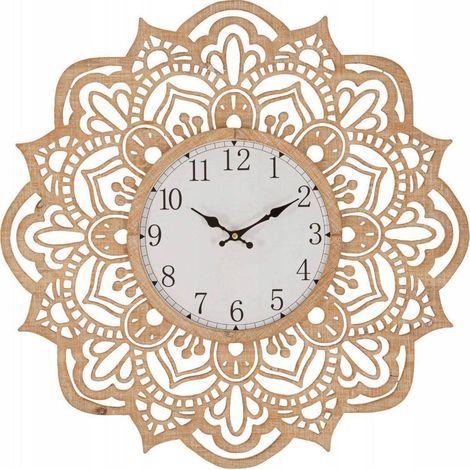 Ferretti Wanduhr Holzschnitt Braun 60 cm (1/3)