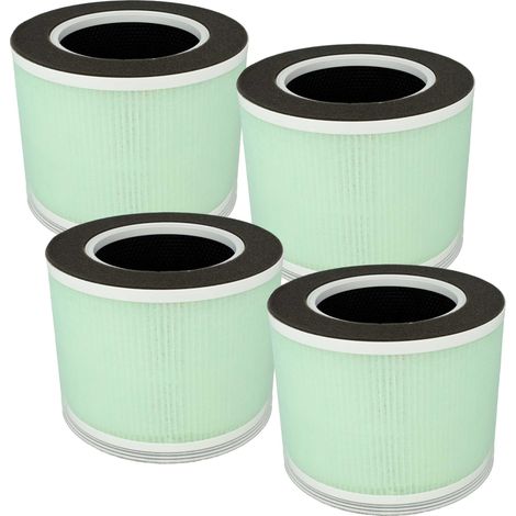 vhbw 4x filtro aria compatibile con Renpho RP-AP088W purificatore d'aria - filtro combinato prefiltro + HEPA + carbone attivo + filtro rete