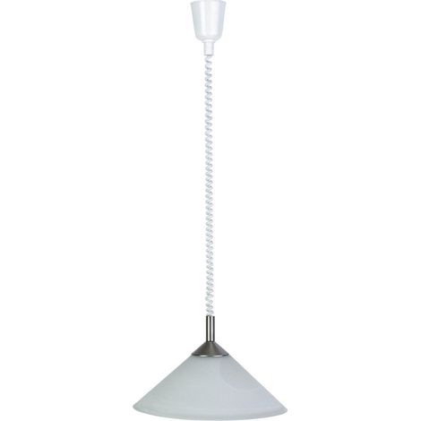 BRILLIANT lampe Ariana suspension 40cm fauteuil roulant fer / blanc-albâtre  1x A60, E27, 60W, adapté aux lampes standard (non incluses)  Échelle A ++ à E  Réglable en hauteur au moyen d'un st (1/3)