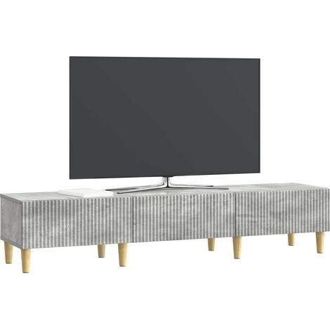 Maison Exclusive - Meuble TV Gris béton 147 x 34,5 x 30 cm Bois d'ingénierie
