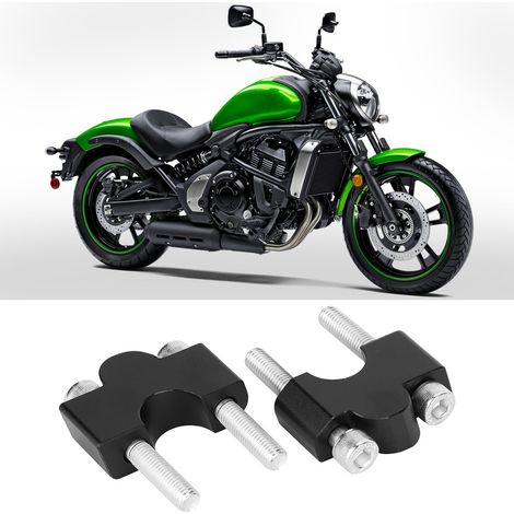 Adaptateur de guidon avec collier de serrage supérieur et rehausseurs larges, compatible avec Kawasaki Vulcan S 650 VN650 2015-2018 (1/5)