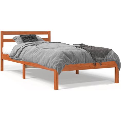 Maison Exclusive - Letto senza Materasso Marrone Cera 75x190 cm in Legno di Pino (1/5)