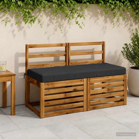 vidaXL 2-Piece Bench Cushions SOEST 2 pcs 100% Polyester Anthracite (1/5)