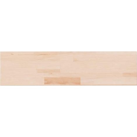vidaXL Tabla de estantería madera maciza roble sin tratar 80x20x4 cm (1/2)