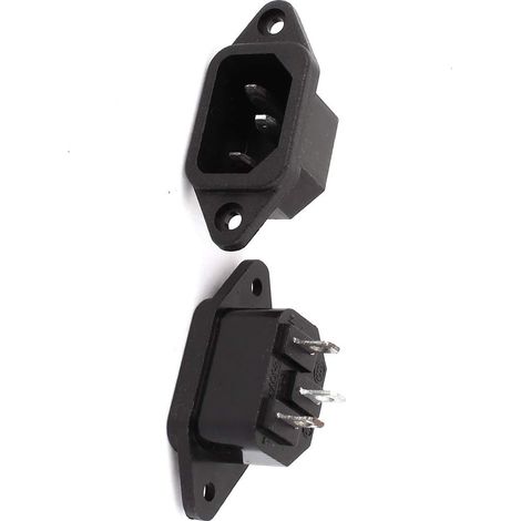 2 pièces. AC Elektronik Foto 250 V 10A Prise de courant IEC320 C14 Adaptateur à 3 pôles