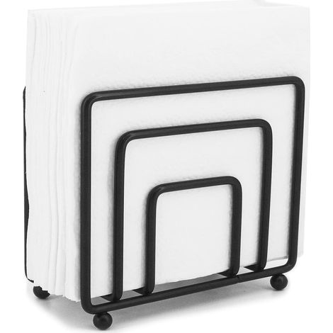 Porte Serviette de Table Support Papier pour Plan Travail ou Bureau la Salle à Manger Cuisine Restaurant Noir (1/4)