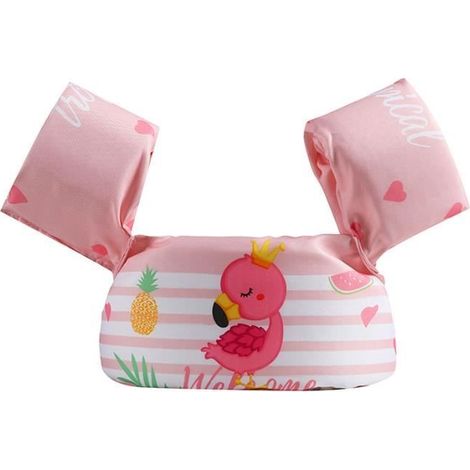 KLVGTIFS PUFlamant - Rooxin Anneau flottant de piscine pour bébé, brassard de flottabilité, vestes de sauvetage en mouss (1/4)