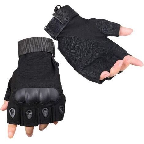 Pair Ahlsen Gants de manipulation Gants demi-doigts durs moyens, s'il vous plaît