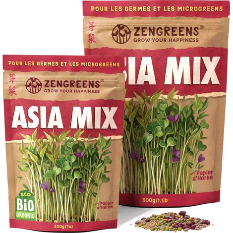 Graines à germer bio Mélange Asiatique 200 g micro-pousses (1/5)