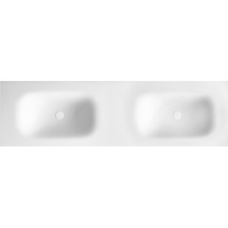Lavabo da incasso doppio per mobili 175 cm in solid surface  KLIT-1750SS kamalu