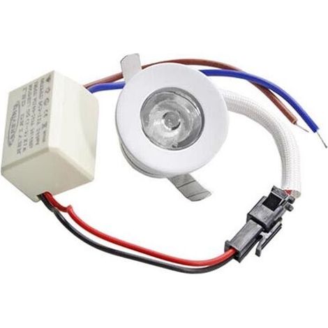 Faretto Led 1 Watt Incasso Mini Punto Luce Calda 3000k Bordo Bianco