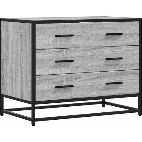 Maison Exclusive - Cajonera de madera contrachapada gris sonoma 7