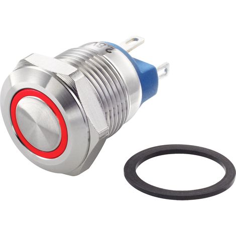 TRU COMPONENTS TC-7494652 TC-GQ12-AF-10E/J/R/12V/S Vandalismusgeschützter Drucktaster 48 V/DC 2 A 1