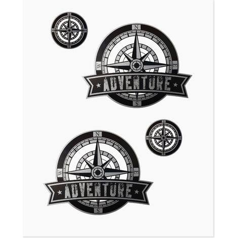 Adesivi Adventure Stickers per Bauletti Moto Rosa dei Venti 2