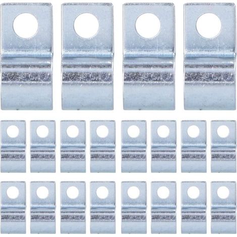 Zoternen Lot de 20 colliers de serrage monotrou pour tuyaux, pièces de fixation, autres fixations, collier de serrage galvanisé, collier de serrage en acier inoxydable 304 pour anneaux en caoutchouc, (1/5)