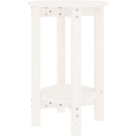 Maison Exclusive - Couchtisch Weiß Ø 40x60 cm Massivholz Kiefer