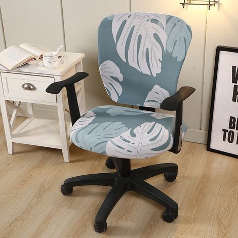 Housse De Chaise Amovible De Style Extensible Moderne - Housse De Chaise Amovible Et Résistante Pour Chaise De Bureau Rotative Chaise Pivotante Chaise, (Fauteuil Non Fourni) - 6 (1/4)