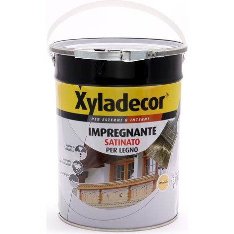 Xyladecor SMALTO IMPREGNANTE LEGNO per Interni e Esterni, a solvente effetto satinato INCOLORE 5L, Incolore Satinato, 5 L (1/5)