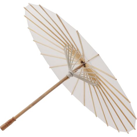 Parasols en papier pour enfants, style chinois élégant, blancs, à monter soi-même, en bambou et papier, pour la décoration, 83 cm / 32,7 pouces (1/5)