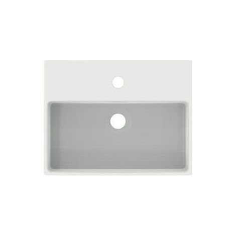 IS Handwaschbecken Extra, 1 Hl., m.Ül., 450x350x150mm, geschliffen, Seidenweiß (1/5)